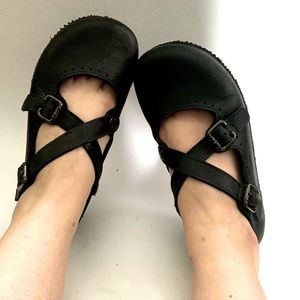 New! Bioline Blk Leather Mary Jane 36 US sz 6 6.5 Made in Italy
